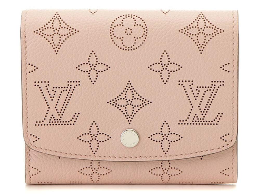 LOUIS VUITTON Long Wallet Portefeuille Iris Compact Mahina Magnolia Pink